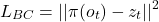 \[L_{BC} = ||\pi(o_t) - z_t||^2\]